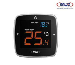 TERMOSTATO SIMPLE ANWO ATS-PANTALLA TÁCTIL / ON-OFF/ NEGRO