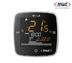 TERMOSTATO PROGRAMABLE ANWO ATP- PANTALLA TÁCTIL NEGRO